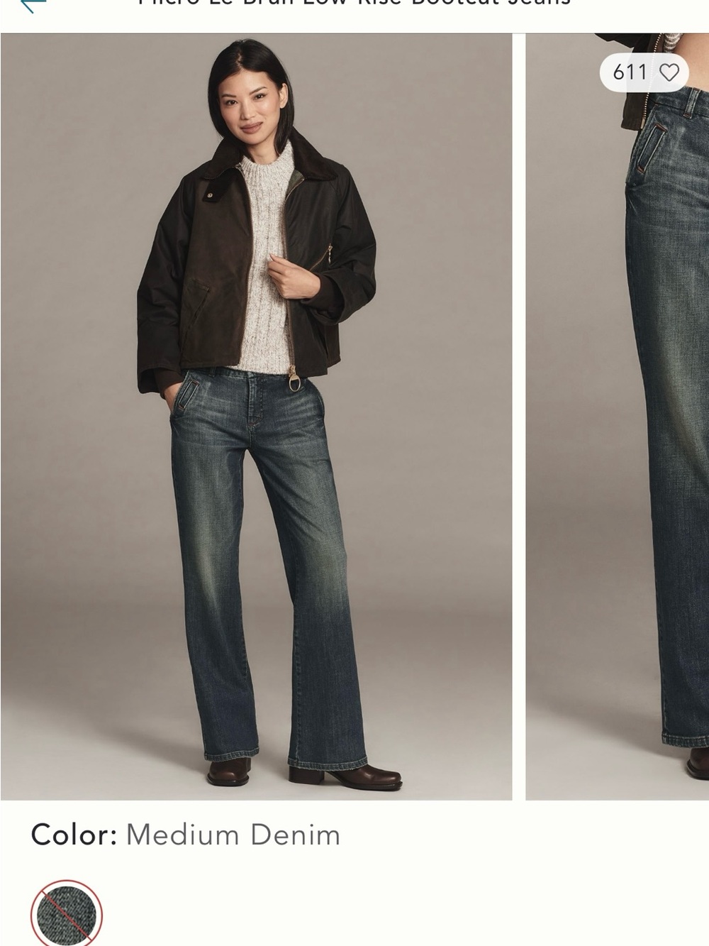 Pilcro Le Brun low-Rise Bootcut Jeans 27 Anthropologie